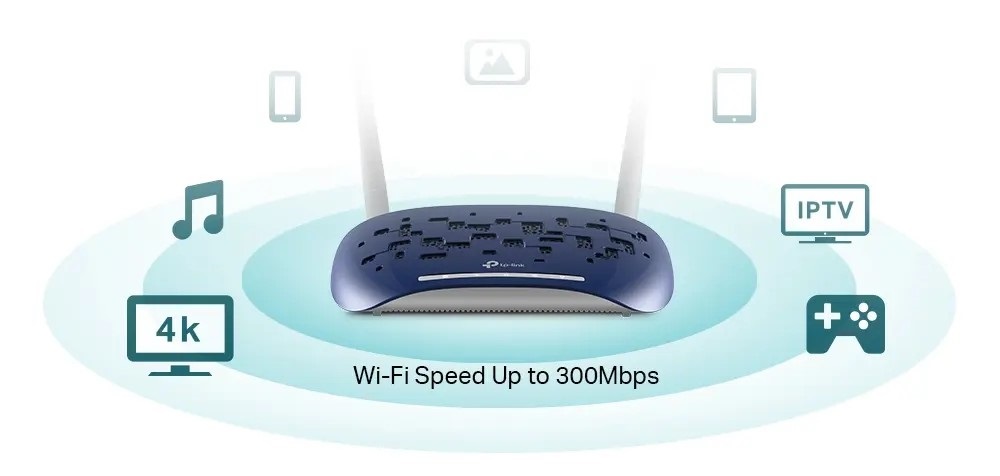مودم روتر VDSL/ADSL بی سیم N300 تی پی لینک مدل TD-W9960