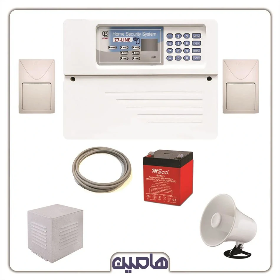 پکیج کامل دزدگیر با تلفن کننده بتا (LINE) به همراه 2 عدد چشمی