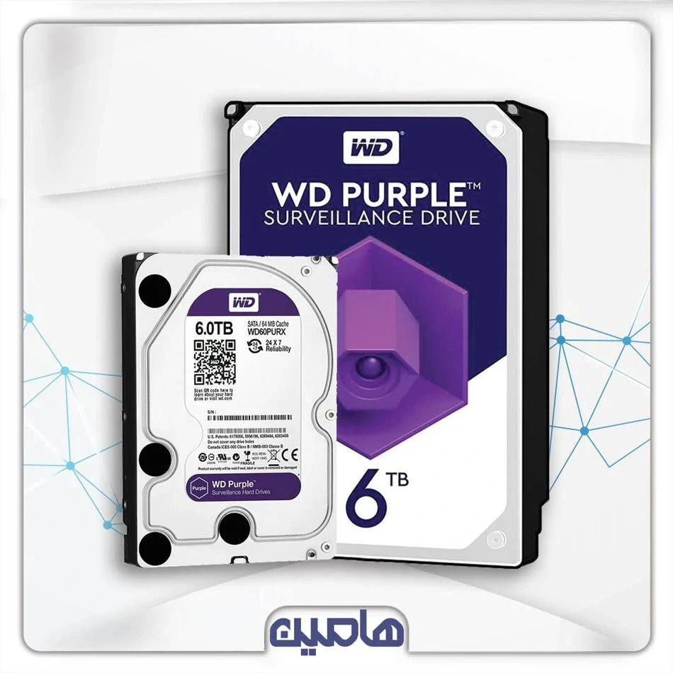 هارددیسک 6 ترابایت بنفش وسترن دیجیتال