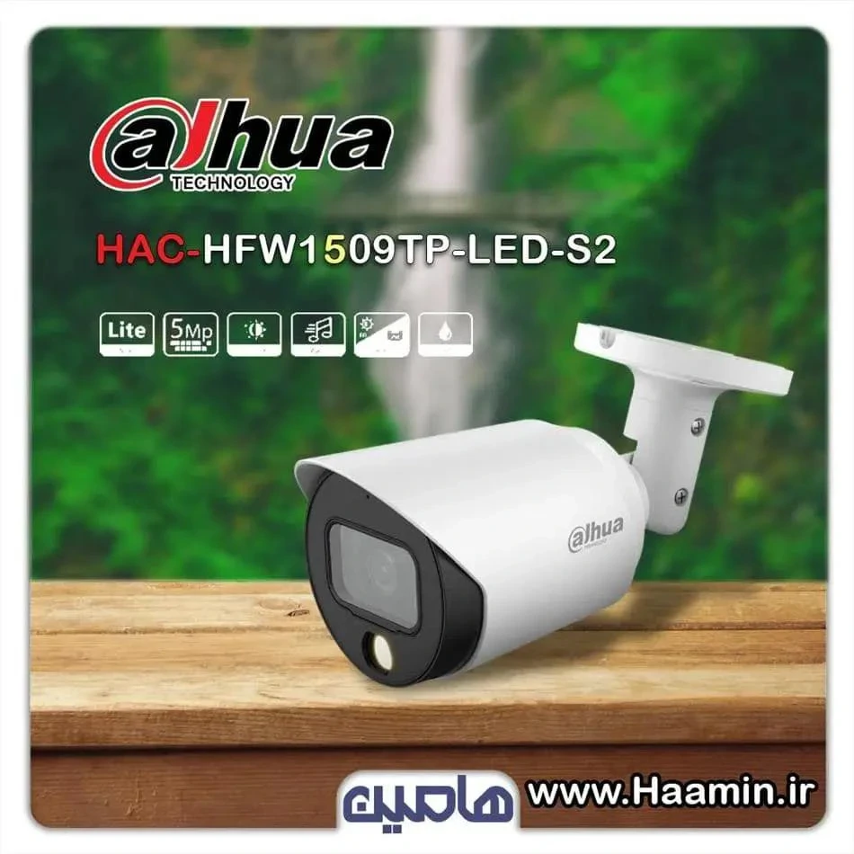 دوربین مداربسته 5 مگاپیکسل داهوا مدل HFW1509TP-A-LED