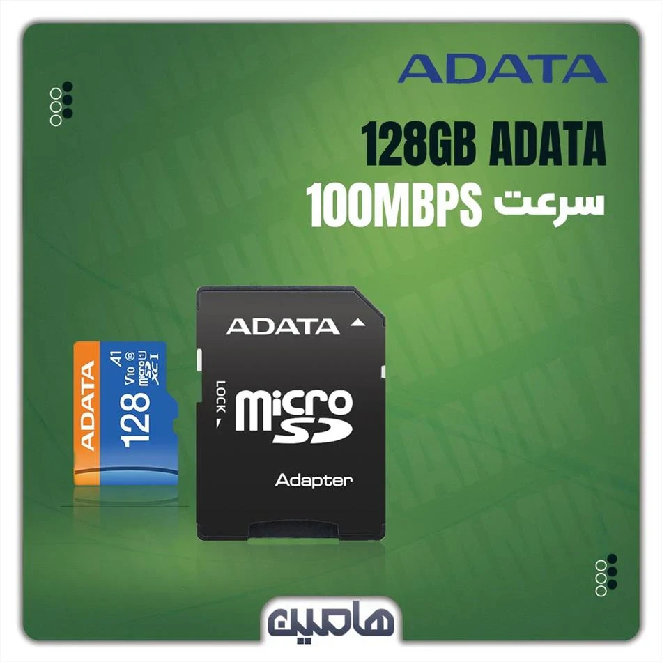 کارت حافظه microSDXC ای دیتا مدل Premier V10 A1 کلاس 10 استاندارد UHS-I سرعت 100MBps ظرفیت 128 گیگابایت