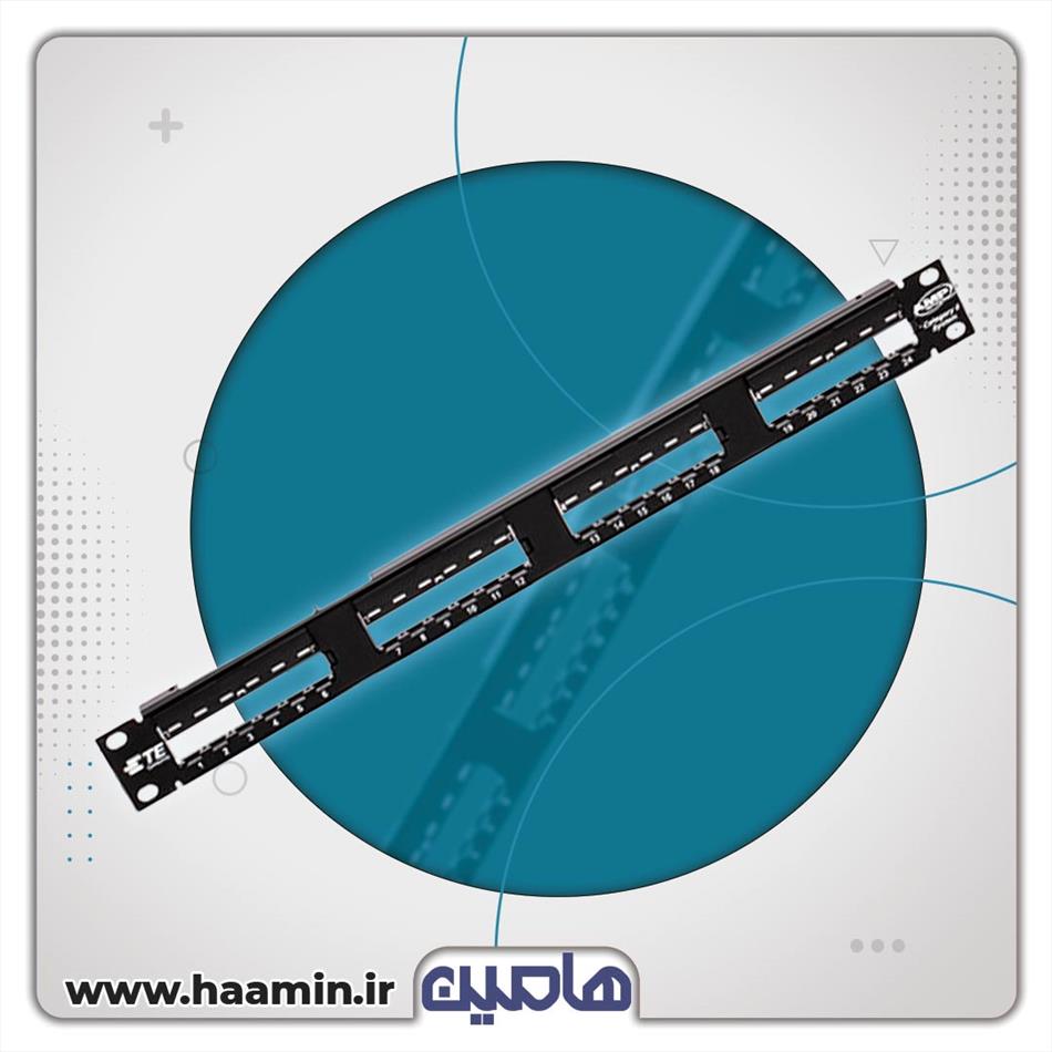 پچ پنل 24 پورت AMP مدل Cat6 UTP