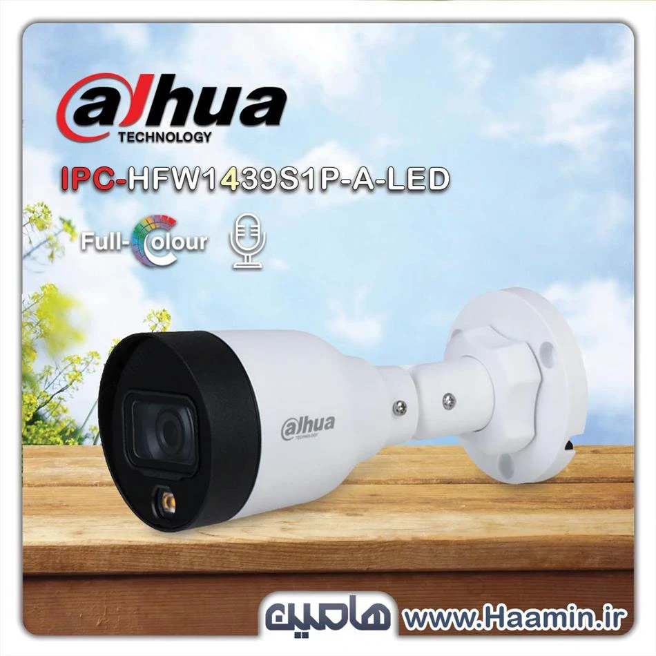 دوربین مداربسته تحت شبکه 4 مگاپیکسل داهوا مدل IPC HFW1439S1P-A-LED