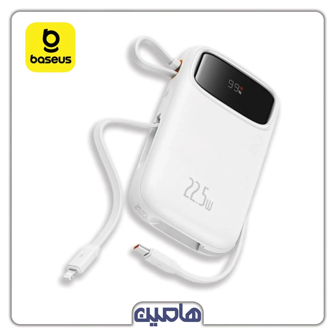 پاوربانک بیسوس مدل PPQD3 QPow2 ظرفیت 20000 میلی آمپر با توان 22.5W