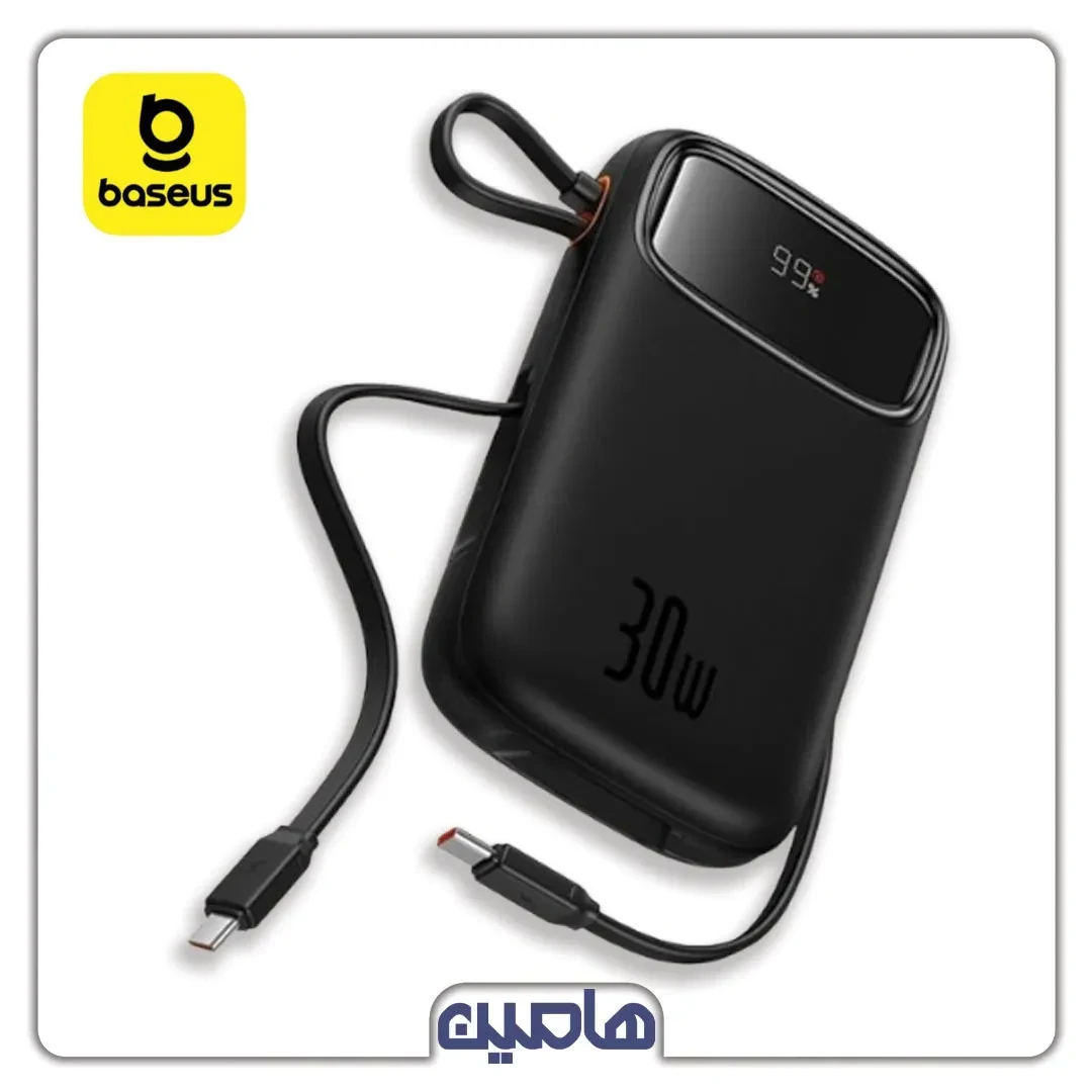 پاوربانک بیسوس مدل PPQD4 QPow2 ظرفیت 20000 میلی آمپر با توان 30W