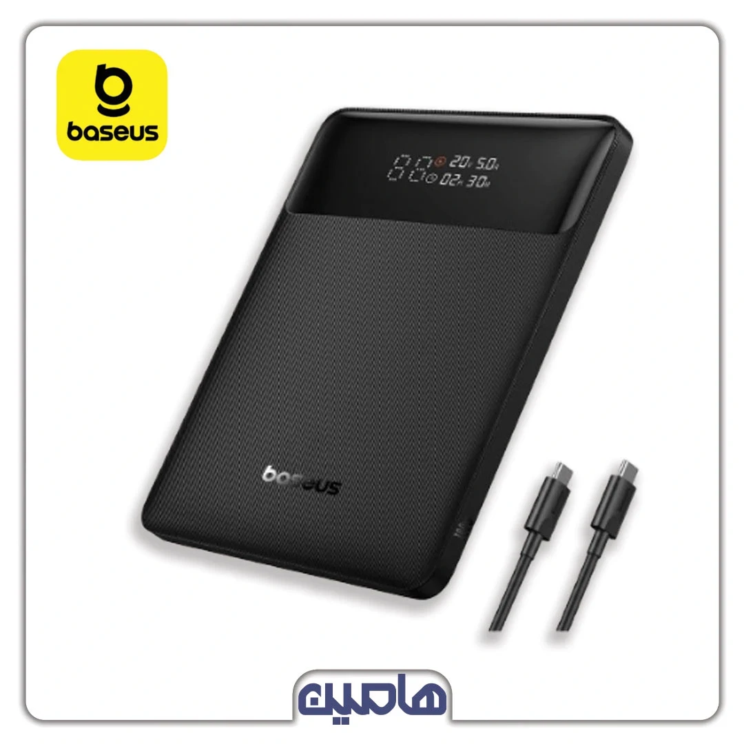 پاوربانک بیسوس مدل PPBLD100-X ظرفیت 20000 میلی آمپر و توان 100W