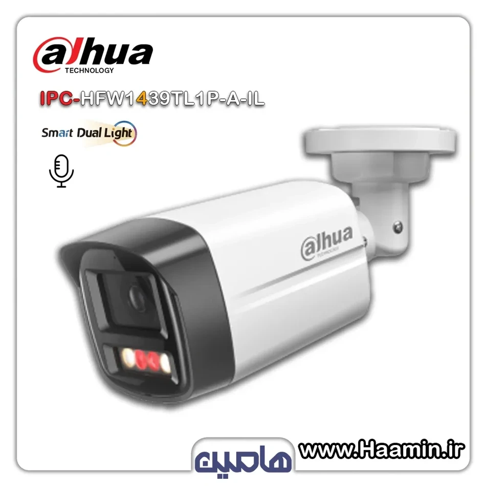 دوربین مداربسته تحت شبکه 4 مگاپیکسل داهوا مدل DH-IPC HFW1439TL1P-A-IL