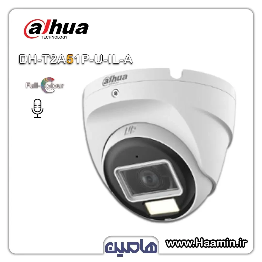 دوربین مداربسته 5 مگاپیکسل داهوا مدل DH-HAC-T2A51P-U-IL-A