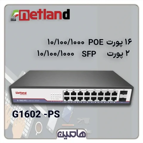 سوئیچ شبکه 18 پورت Netland مدل G1602-PS
